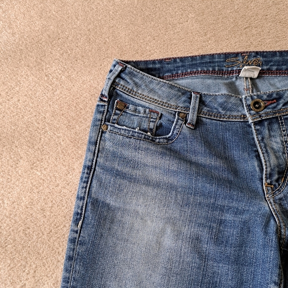 Silver Jeans Aiko Crop Women's 30 Blue Denim Capri Pants Mid Wash - Picture 3 of 13